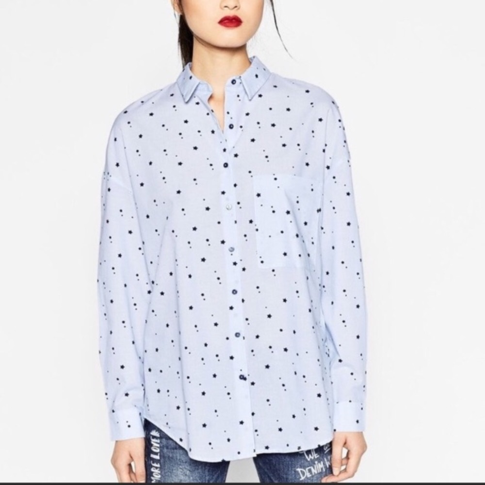 *Never Worn* Zara star printed shirt